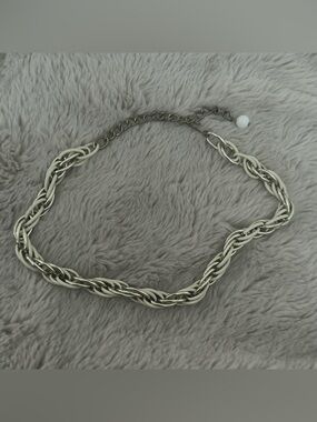 Silver-Tone Twisted Chain Necklace - Women Jewelry